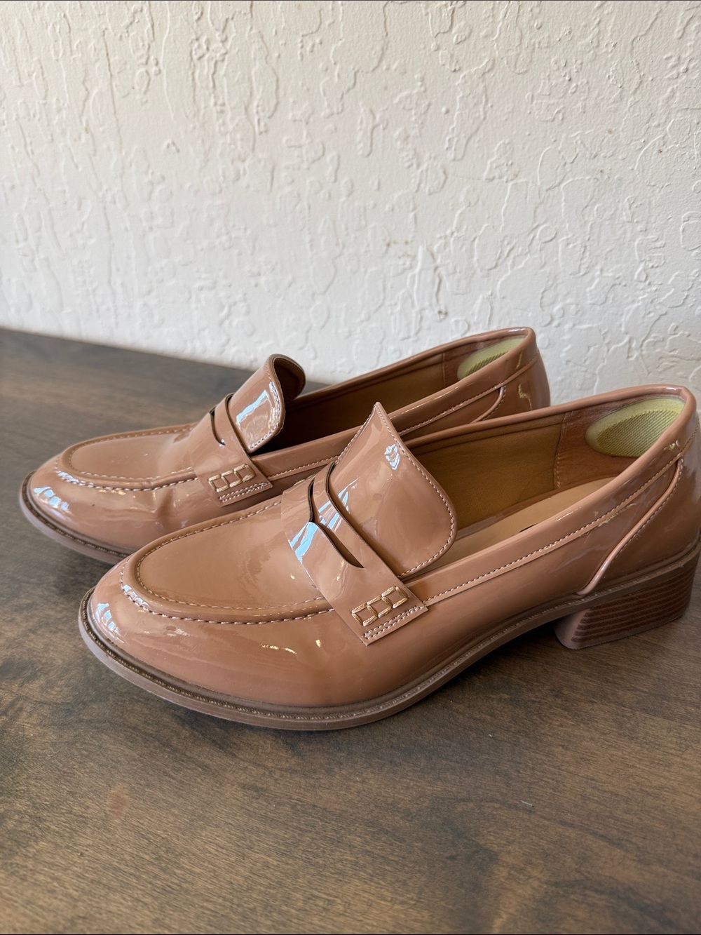 Jones New York Nude Patent Penny Loafers